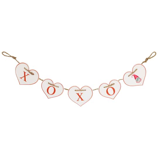 32" Valentine's Day Hearts "XOXO" Metal Banner By Northlight in Red/White | Michaels®